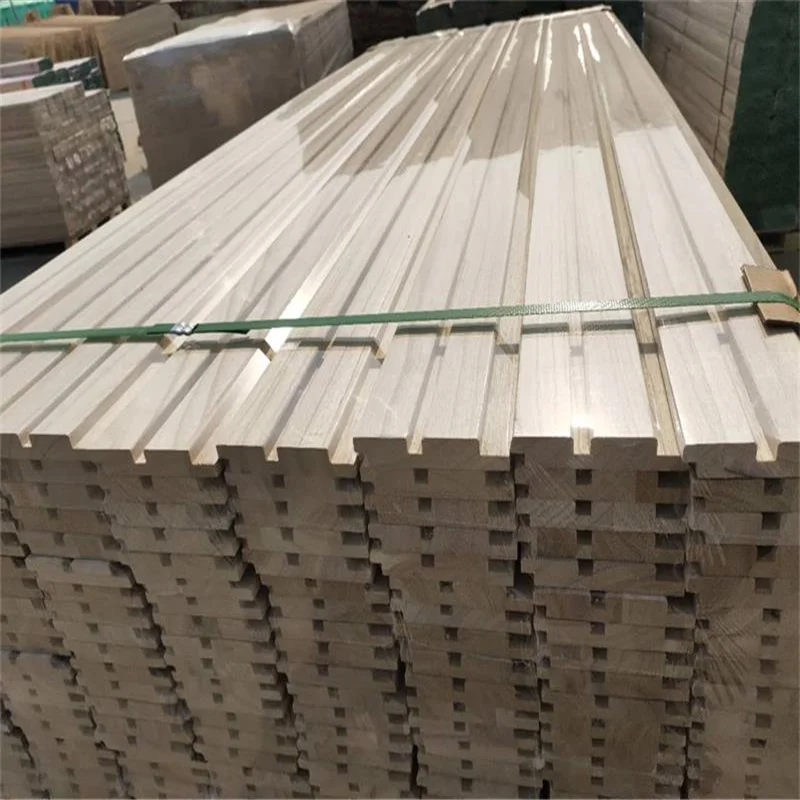 2022 paulownia panels sale decoration hotel interior wooden fluted wall board paulownia panel cladding