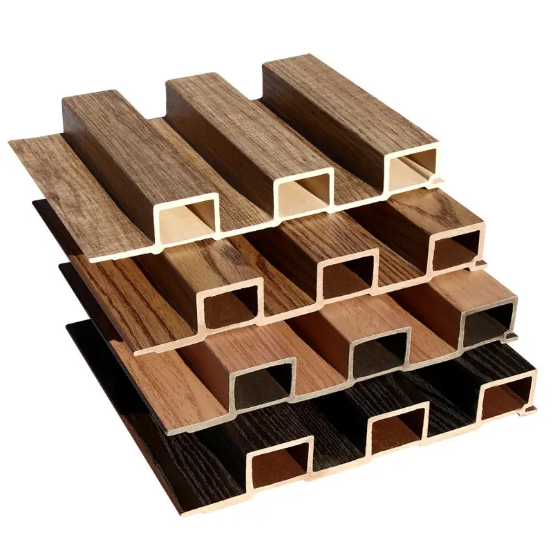 3D Design Decor Backdrop Interior Wall Moulding Panel Bathroom Shower Waterproof Composite Fence Slat Pvc Wpc Wall Panels