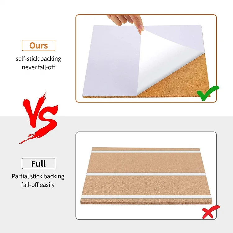 
Frameless Cork Mini Bulletin Boards Natural Cork Boards for pictures,notes Square Cork Bulletin Boards 