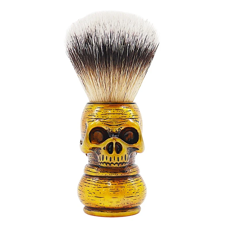 JDK Wholesale New Design Personalize Men Skeleton Skull Shaving Beard Brush with Resin Handle for Barber