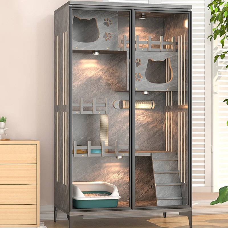 Amazon hot best seller factory price wood luxury cat villa cat cage