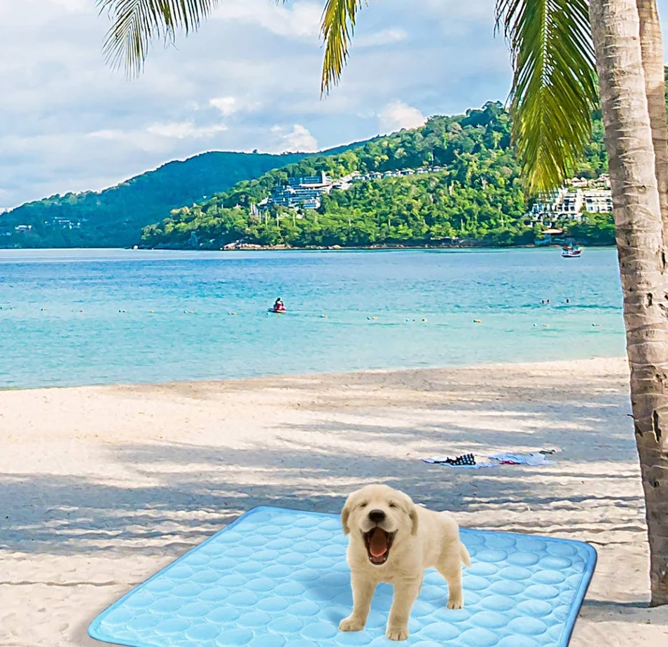 Dog Cold Mat, Cat Self-Cooling Pad, Washable for Kennels, Crates and Beds, Keep Pet Cool in Summer