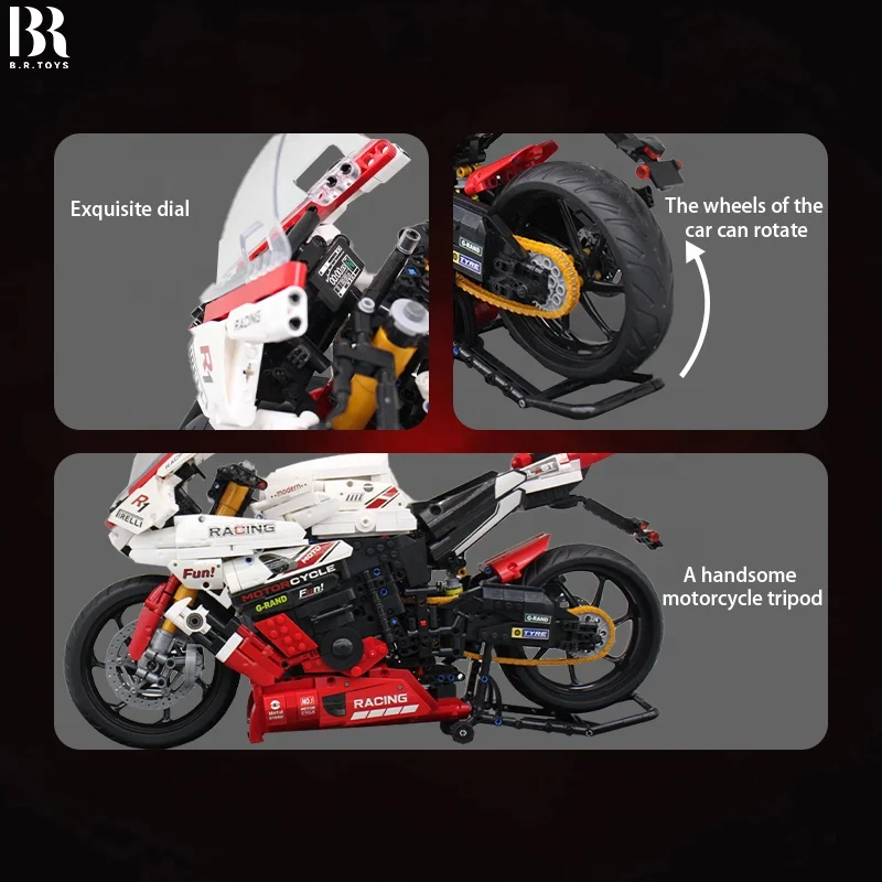 Intelligent DIY Plastic Educational Block Toys motorcycle building blocks for Kids Construction Car 2527pcs