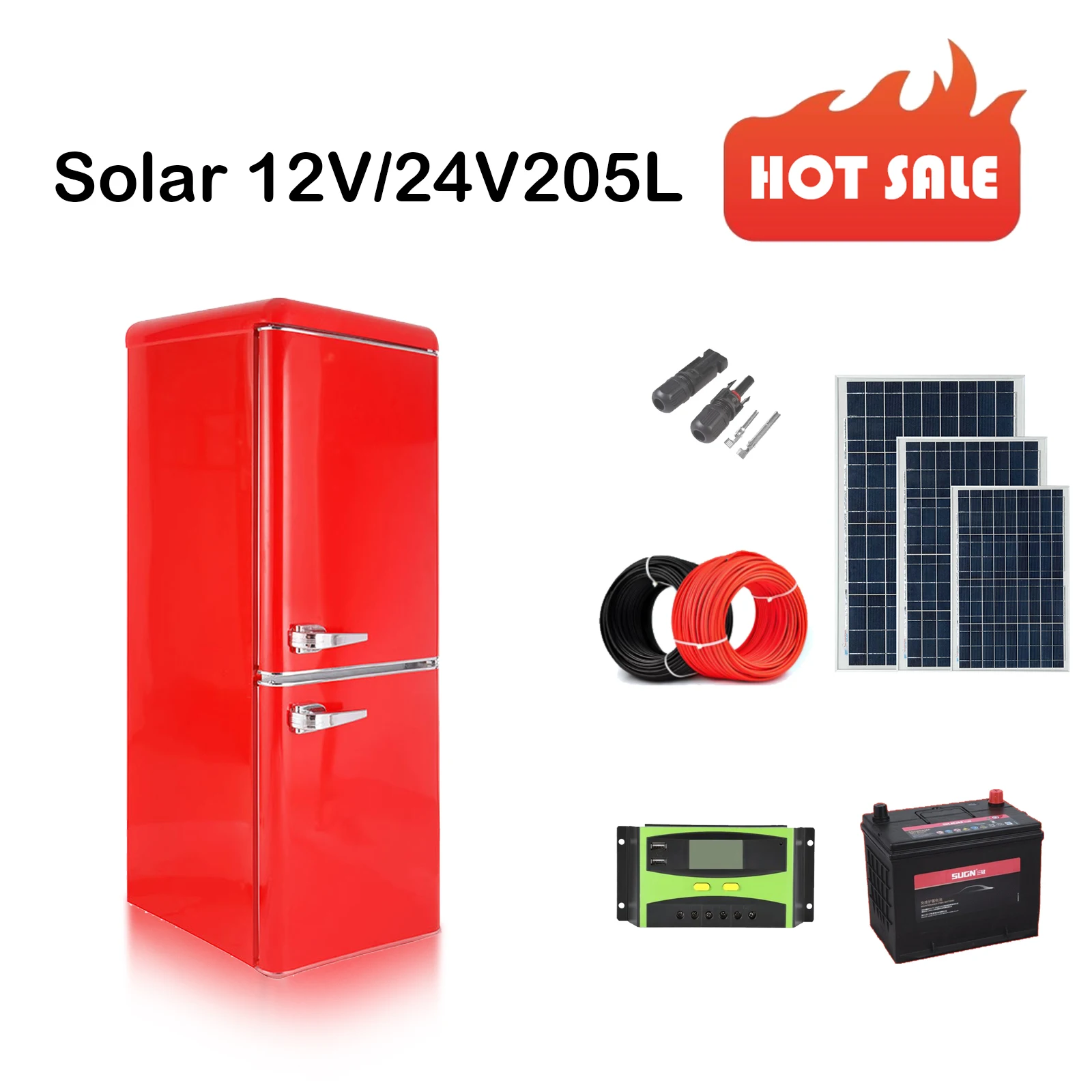 BCD280  2023 Factory customization 1.7 cu ft mini fridge under 10000 solar powered refrigerator
