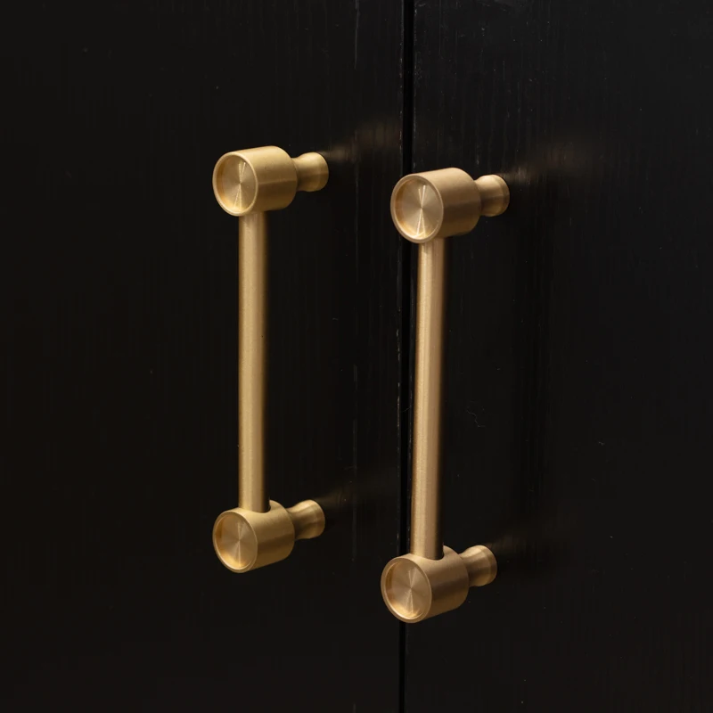 Qiansi HK0072 Light Luxury Creative Design Solid Brass Furniture accessories Pull Modern Bedroom Cabinet Drawer Closet Handle