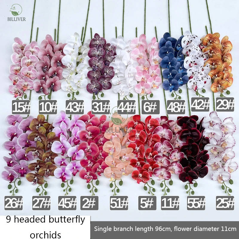 Natural real Touch Latex Home Decoration Moth Orchid fake orchid for decorative flowers artificial moth orchid