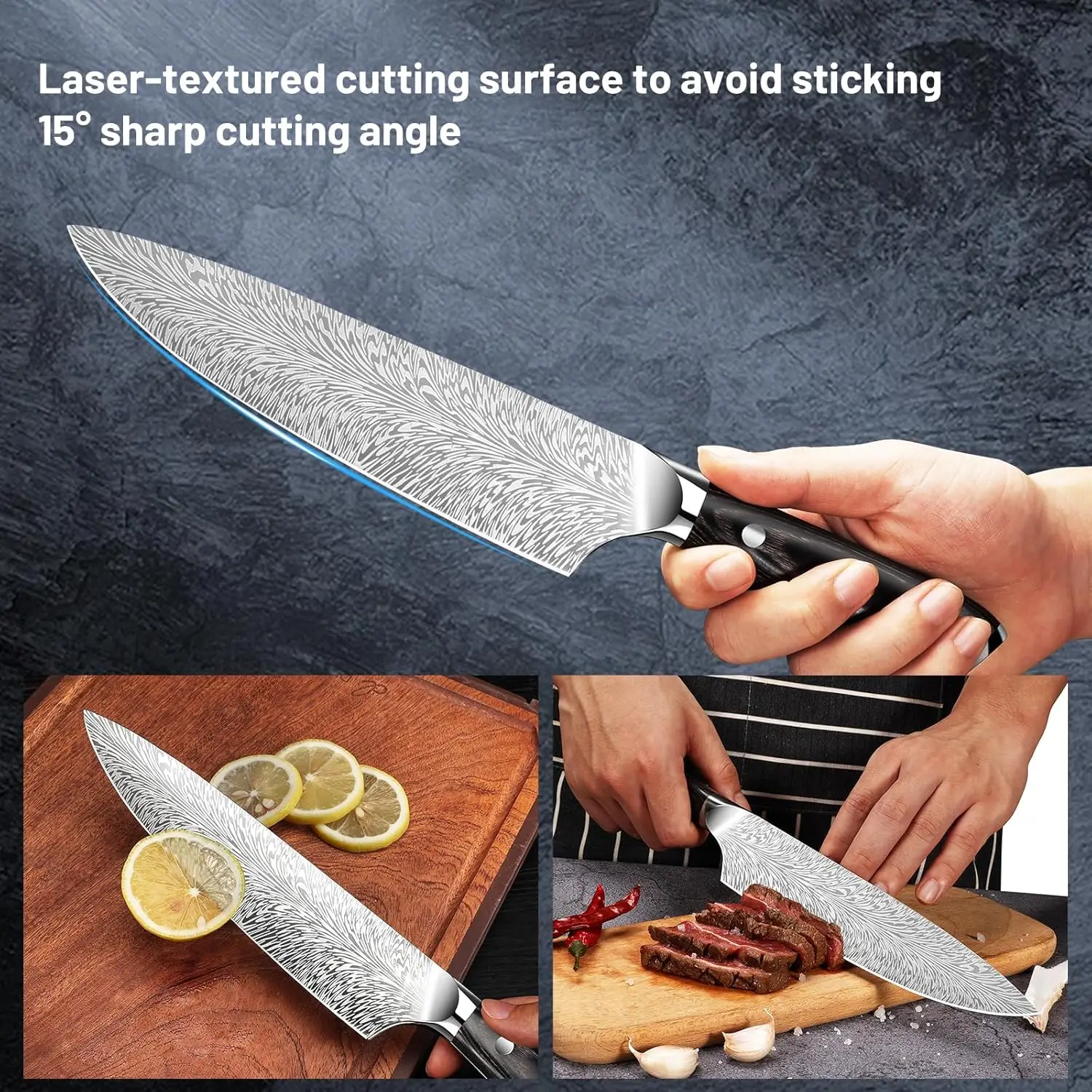 8 Inch Stainless Steel Chef Knife Japanese Kitchen Knife Professional Sharp Knife for Cooking Cutting