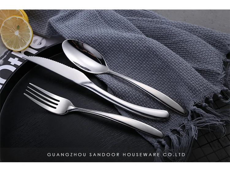 
Cutlery Bulk Flatware Eco Friendly Safe Chinese Restaurant Supply Silverware Dinnerware Sets Stainless Steel Round Shape 