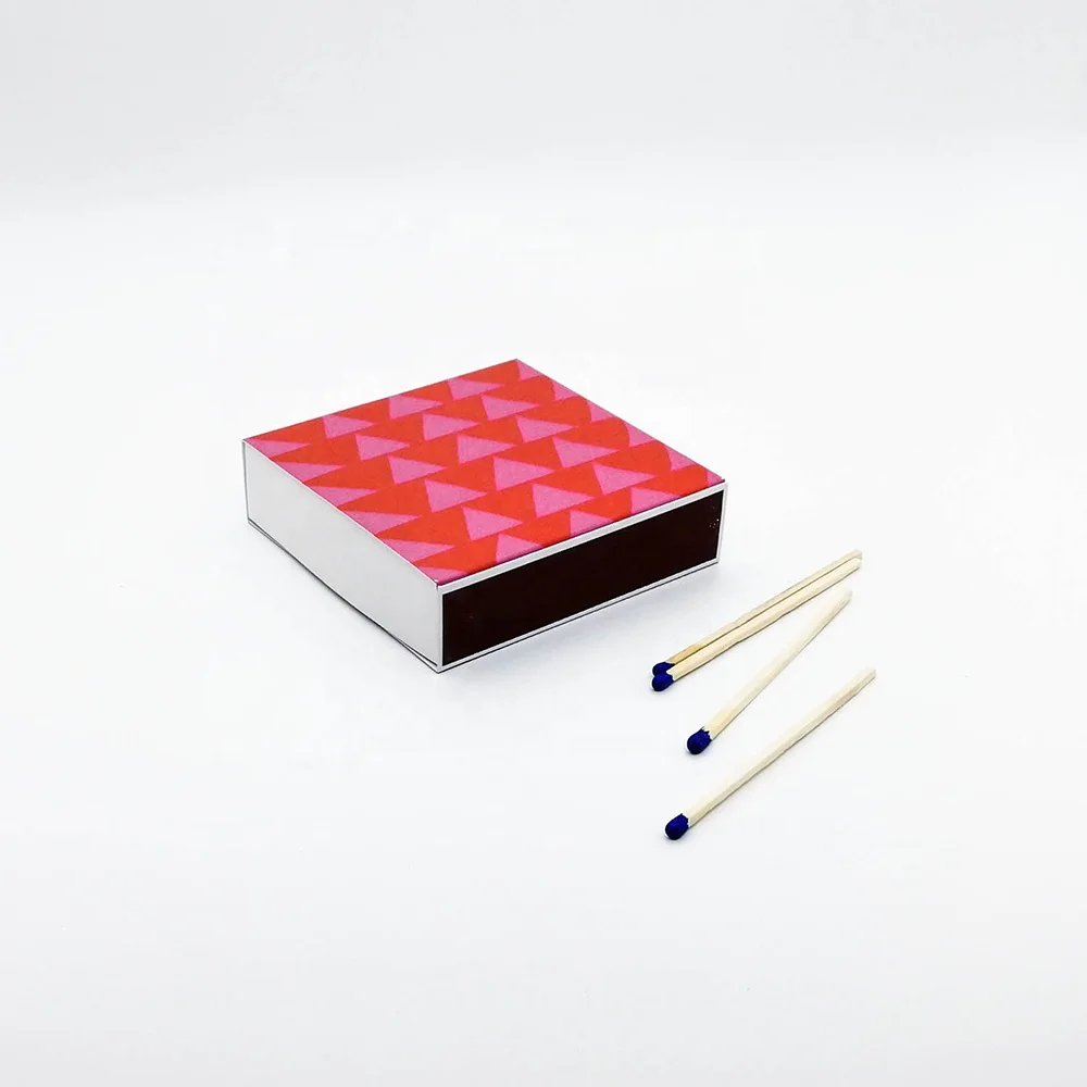 Colorful long matchbox printed box matches safety customized candle matches
