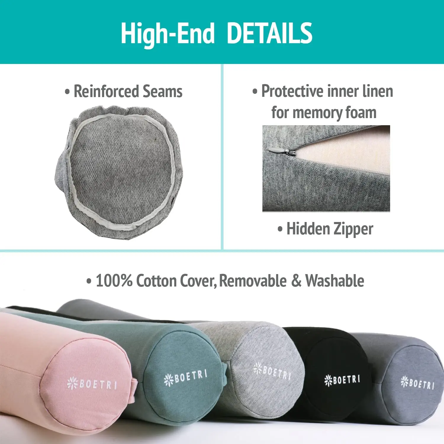 Neck Pillow for Travel Home, Portable Head Cervical Support Rest Cushion Twist Adjustable Bendable Memory Foam Roll Pillow