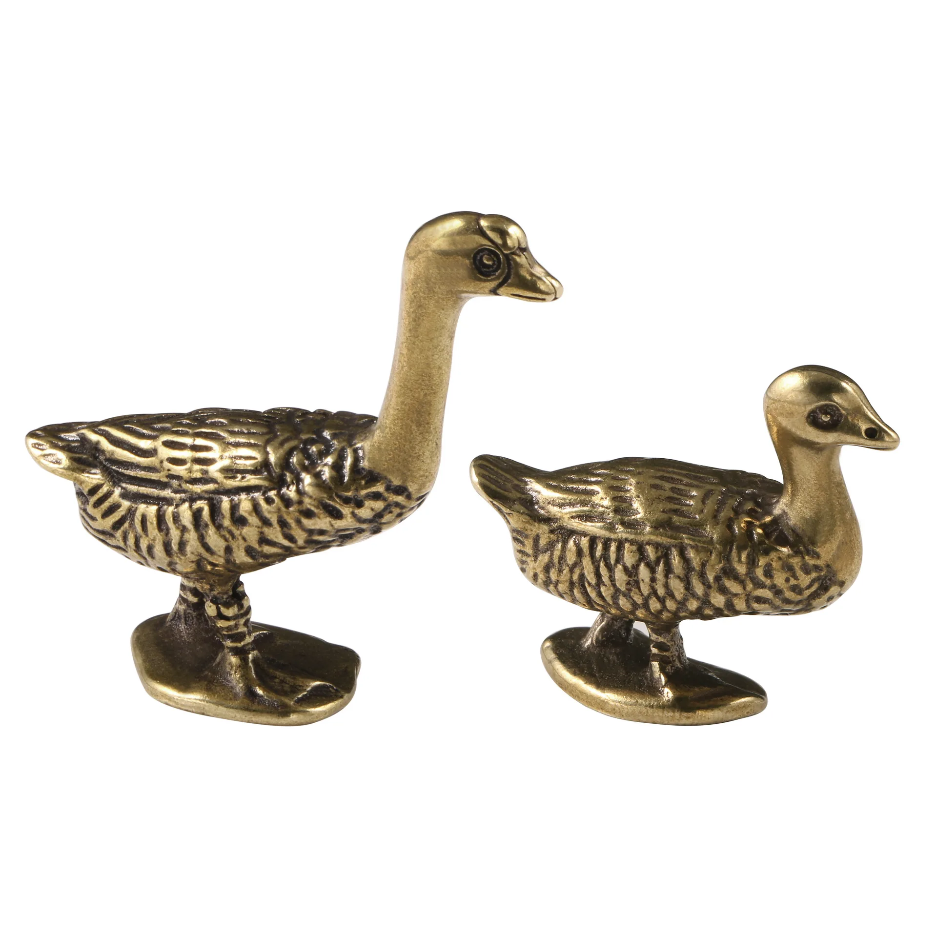 Antique old duck brass ornaments animal desktop decoration goose ornaments copper crafts