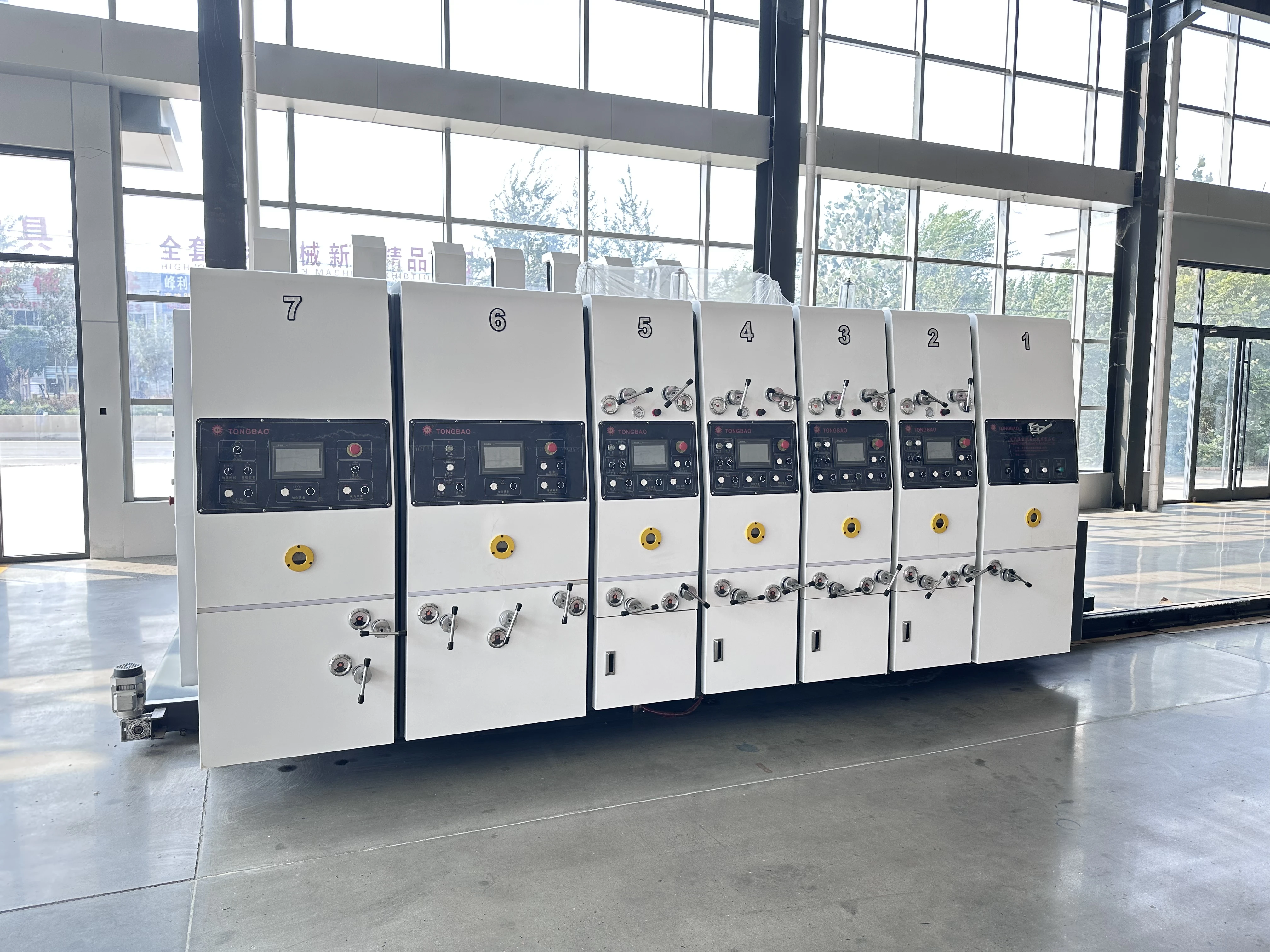 Lead edge feeder colors Flexo printer slotter rotary die cutter machine/corrugated carton box printing slotting die cutting