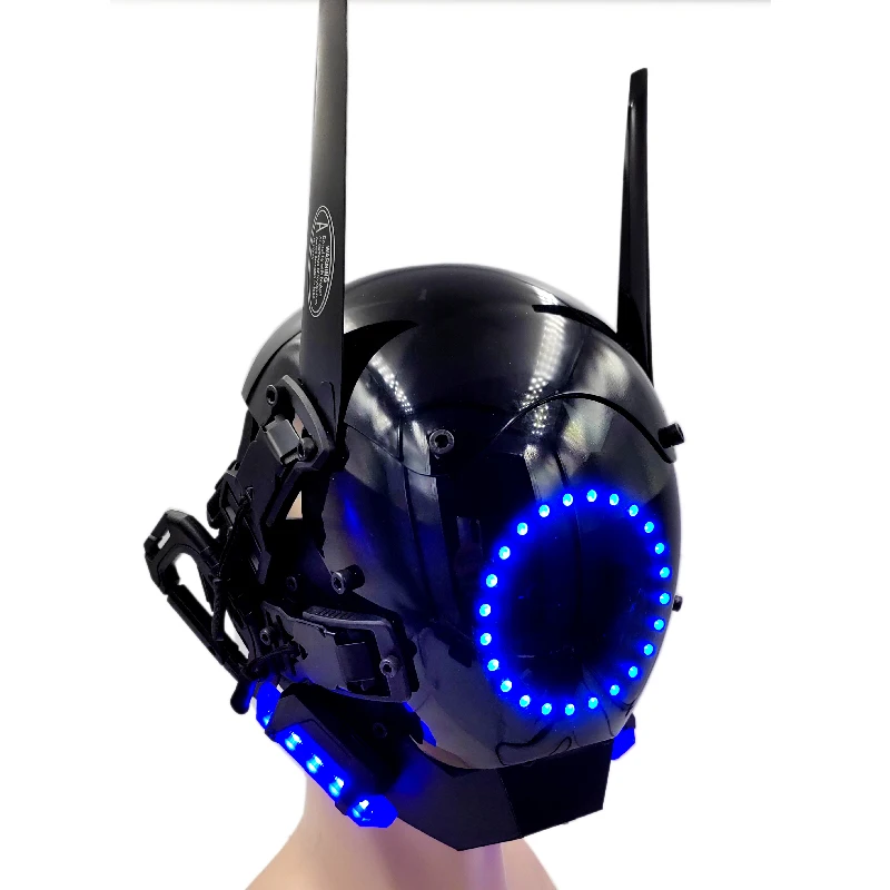 Маска Cyberpunk с круглыми косами лампы. Маски для косплея такие же как мужчин и женщин. Научная фантастика маска шлема ручной работы.