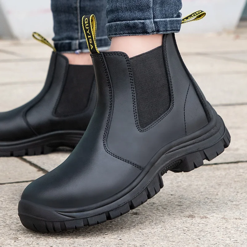 GUYISA Factory direct safety boots can be customized wear resistant solid soles steel toe high protective work boot