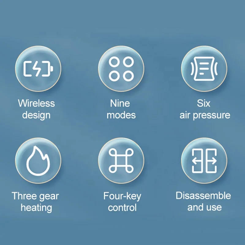 Detachable  Compression Full Leg Massager for Circulation and Relaxation Heating Air Pressure Compression Legs Massager