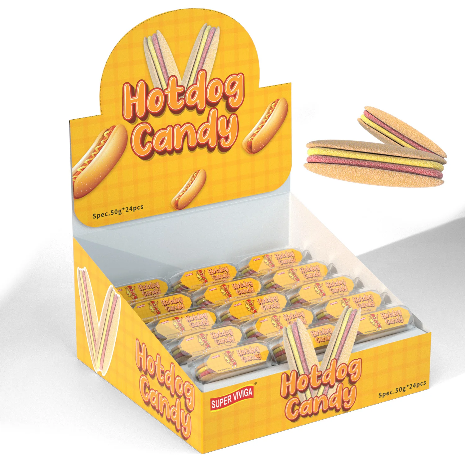 Заводская оптовая продажа форма хот-дог зефир мягкие конфеты