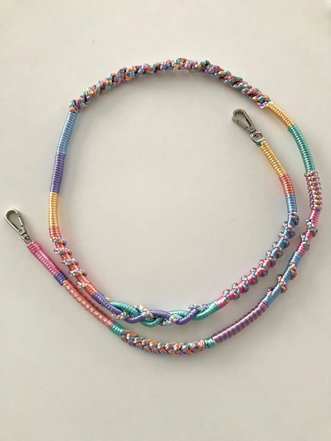 Handmade mobile phone straps thick knitting smartphone cou lanyard macrame crossbody paracord shoulder braided phone charm strap