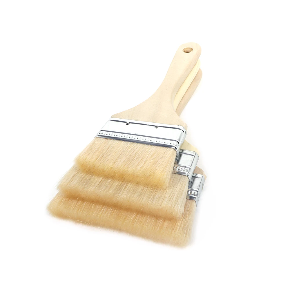 High Quality Brush Art Bristle Brush Wood Handle Mixed Bristle Brushes with Stainless Steel Ferrule