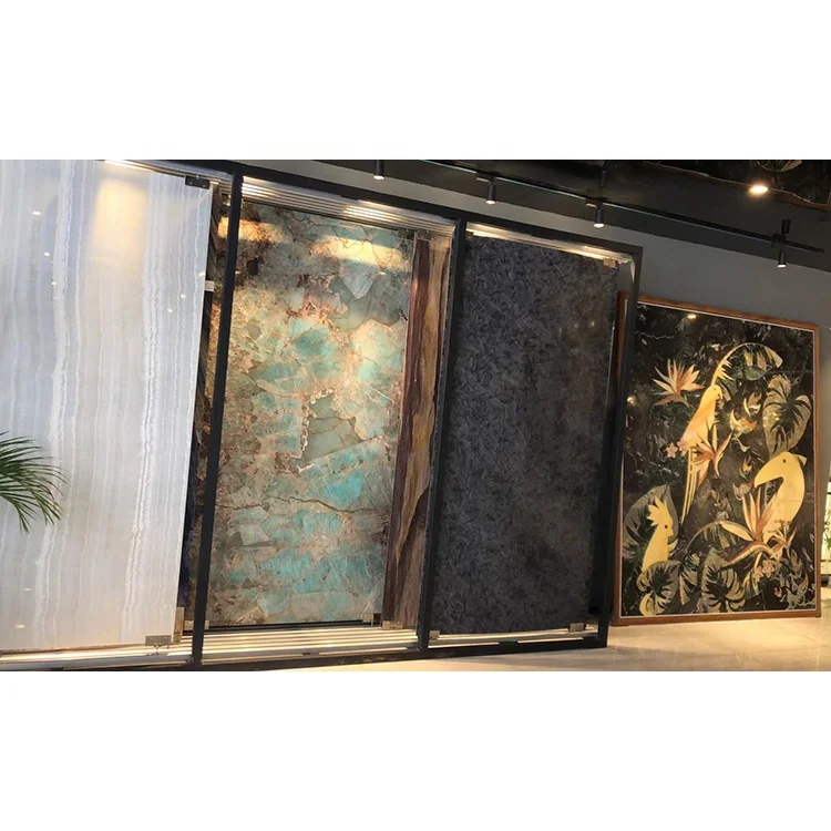 Interior decoration natural grey thin wall flexible stone marble veneer sheets