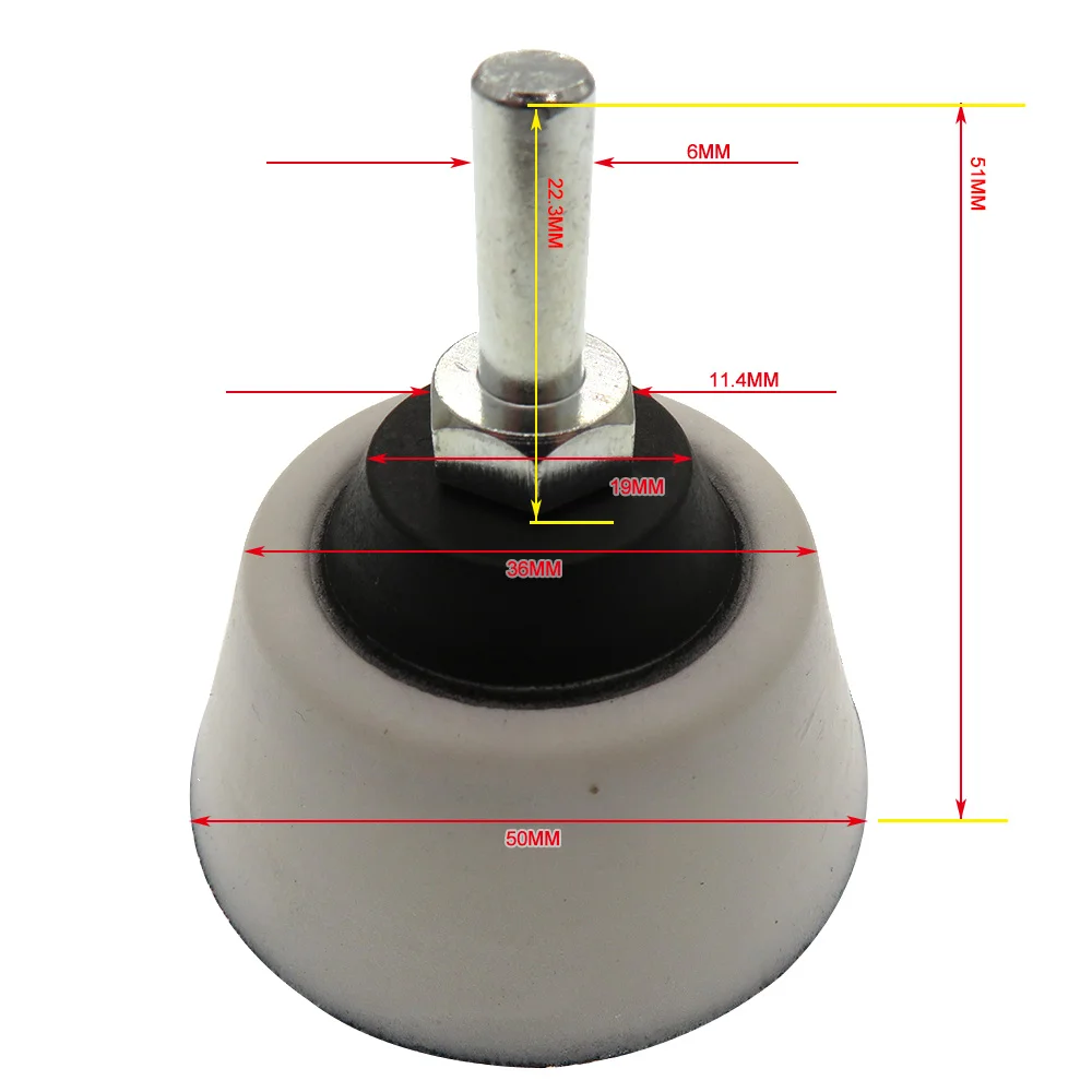 2 Inch 50mm Drill Pad Sanding Pad Backing Pad Hook and Loop Backup Plate Come with 6mm Shank for Power Tools Accessories