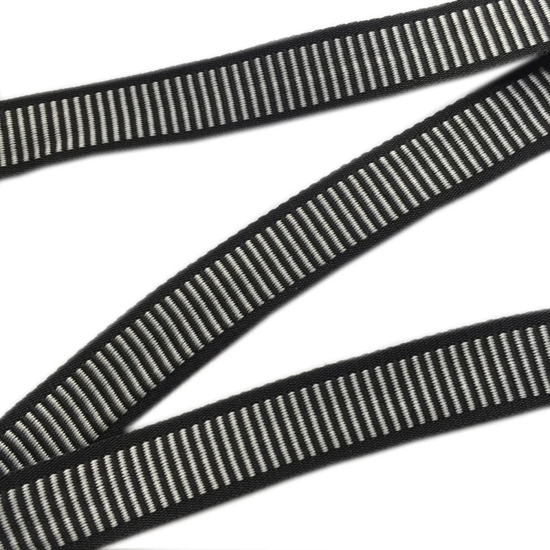 
Customized logo stripes three polyester webbing for bag strap belt factory direct sale 