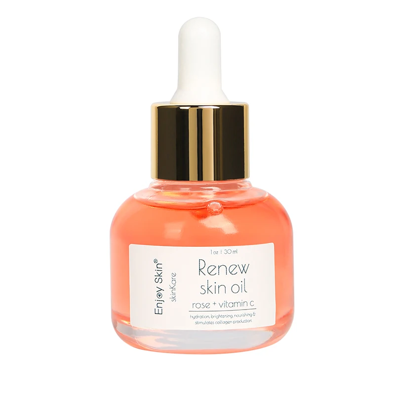 Rose VC Squalane Facial Oil Anti Aging Smooth Wrinkles Moisturizing Face And Neck Skin Hydration Wrinkle Lines Reduce