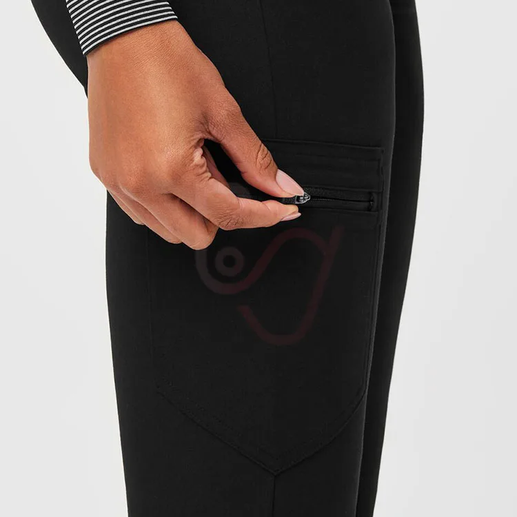 Customized Casual Trousers Hospital Uniforms  Women Scrub Pant High Waisted Jogger Scrub Pants