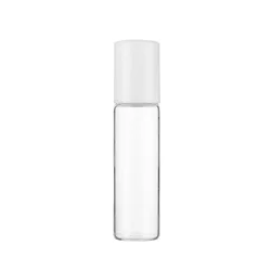 10ml clear essential oil glass roll on bottle with glass roller ball