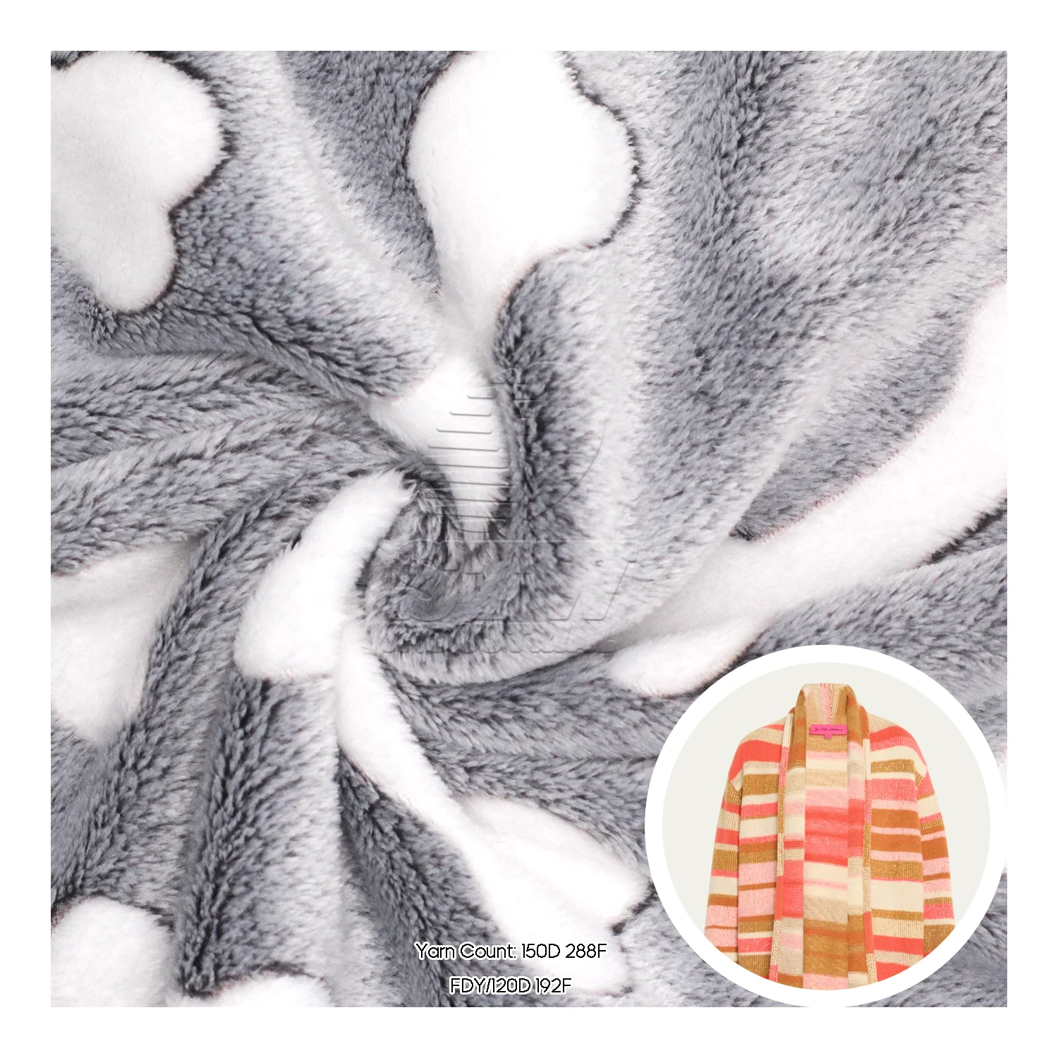 187-320gsm Embossed/ Jacquard/ Cutting 100%polyester Flannel Fleece Fabric Double Side Fleece Fabric