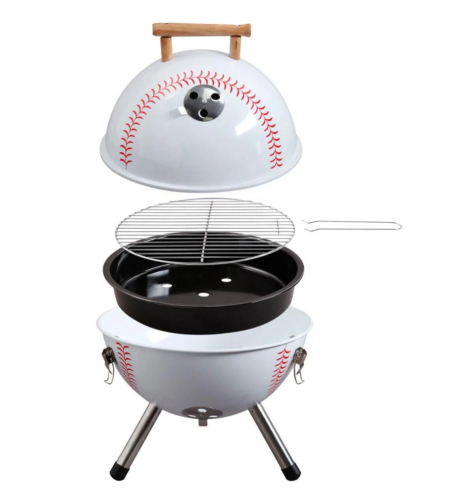 Portable Outdoor 12 Inches Barbecue Stove Baseball Shaped Outdoor Activated cooking burner BB Charcoal Grill