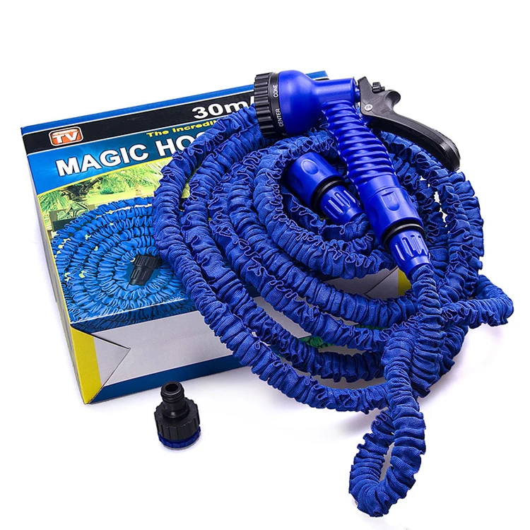 100ft Magic Deluxe 25/50/75/100 Feet Expandable Stretch Garden Car Water Gun Hose Spray Nozzle Optional Color E0312
