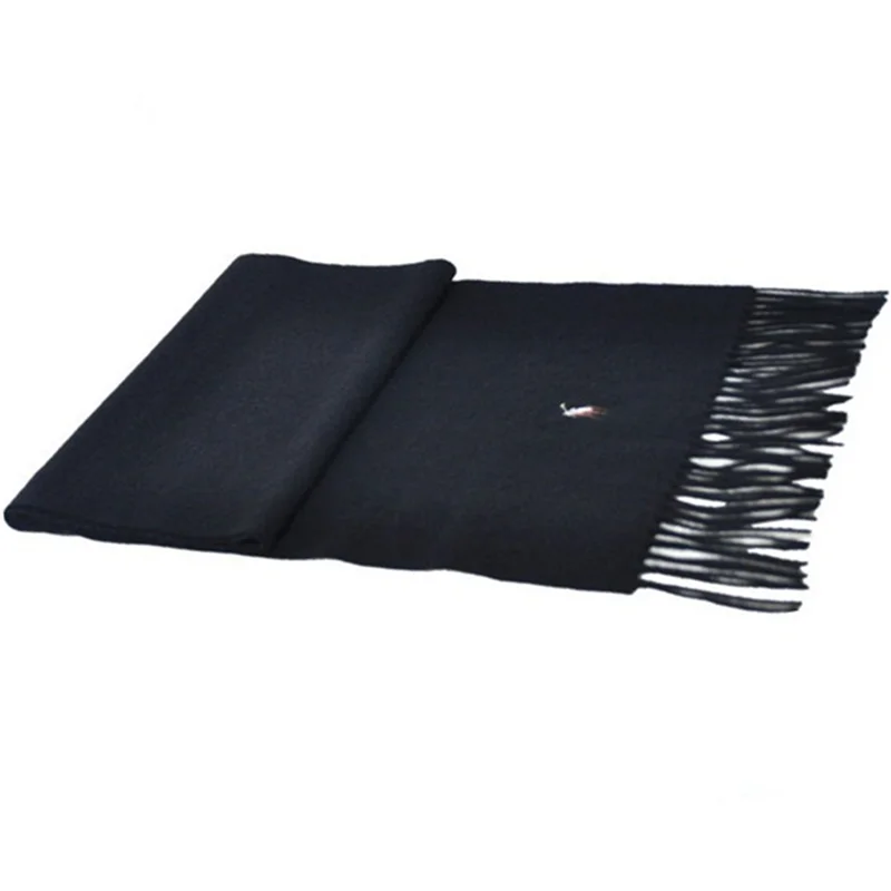 Синий Феникс на заказ роскошный шарф вышивка 100 шерсть женский хиджаб Толстая зимняя Черная Мужская шаль