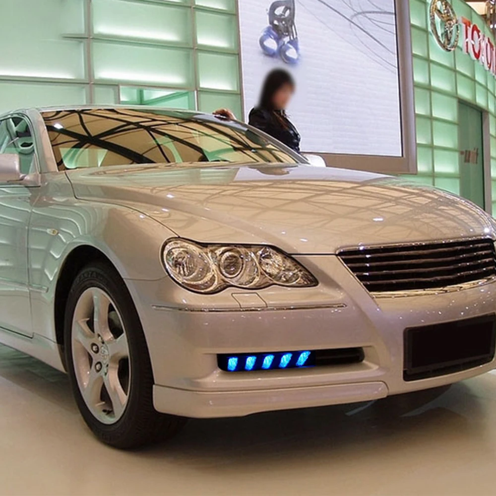 1 Pair DRL Daytime Running Light LED Fog Lamp For Toyota MARK X REIZ 2004 2005 2006 2007 2008 2009