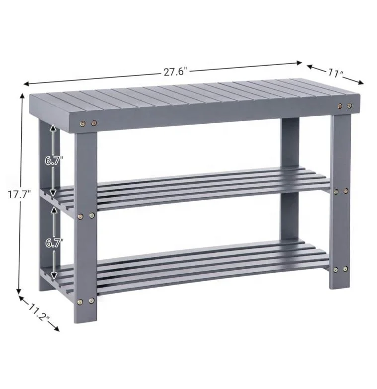 
Amazon Hot Sale Entryway Bamboo Shoe Rack Shoe Shelf Stand Organizer 