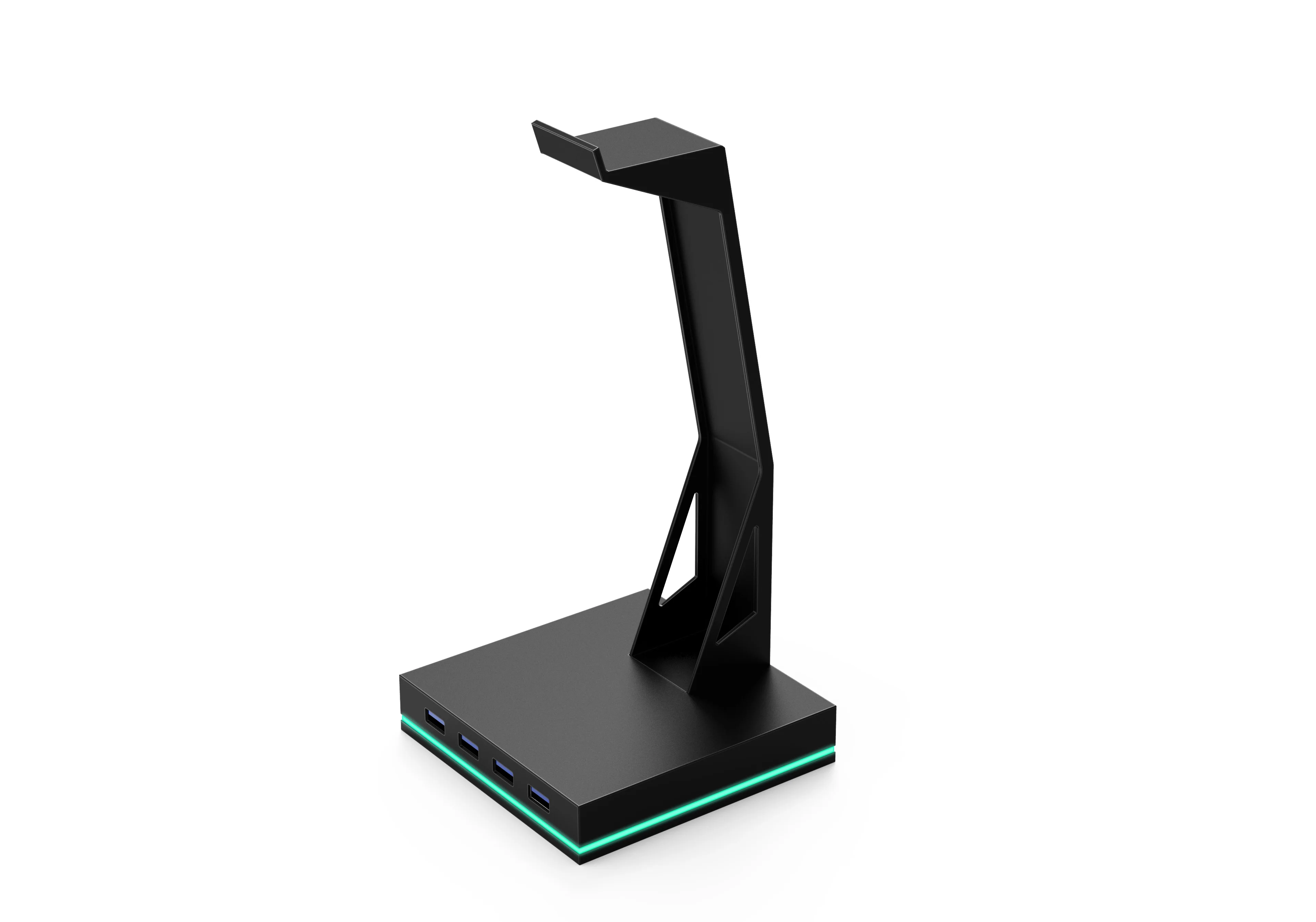 KINGSTAR 4 ports usb 2.0 hub RGB led light game Backlit Gaming Headphone Stand Headset