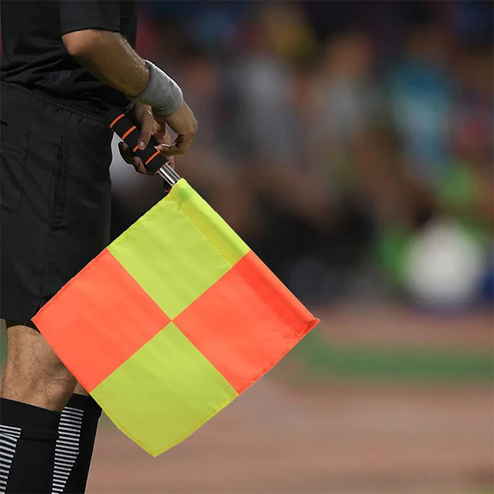 High Quality Professional Linesman Sublimation Diamond Referee Flag Checkered Flag Referee Custom Flags For Sport Ball Games