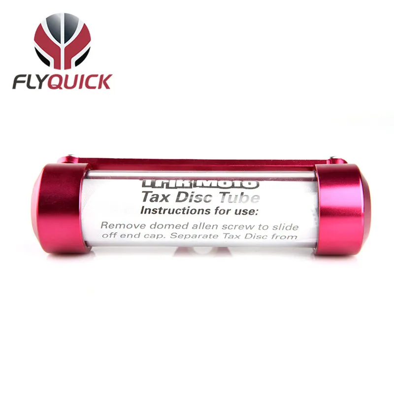 FLYQUICK красная розовая синяя черная белая CNC Гибкая алюминиевая трубка, налог-диск uk, налог-диск для мотоцикла