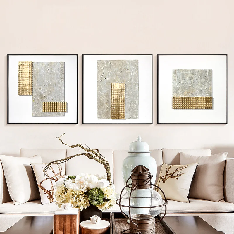 Luxury Design modern hanging furniture Hand-made mosaics 3D wall art for living room home hotel design Framed art home decor