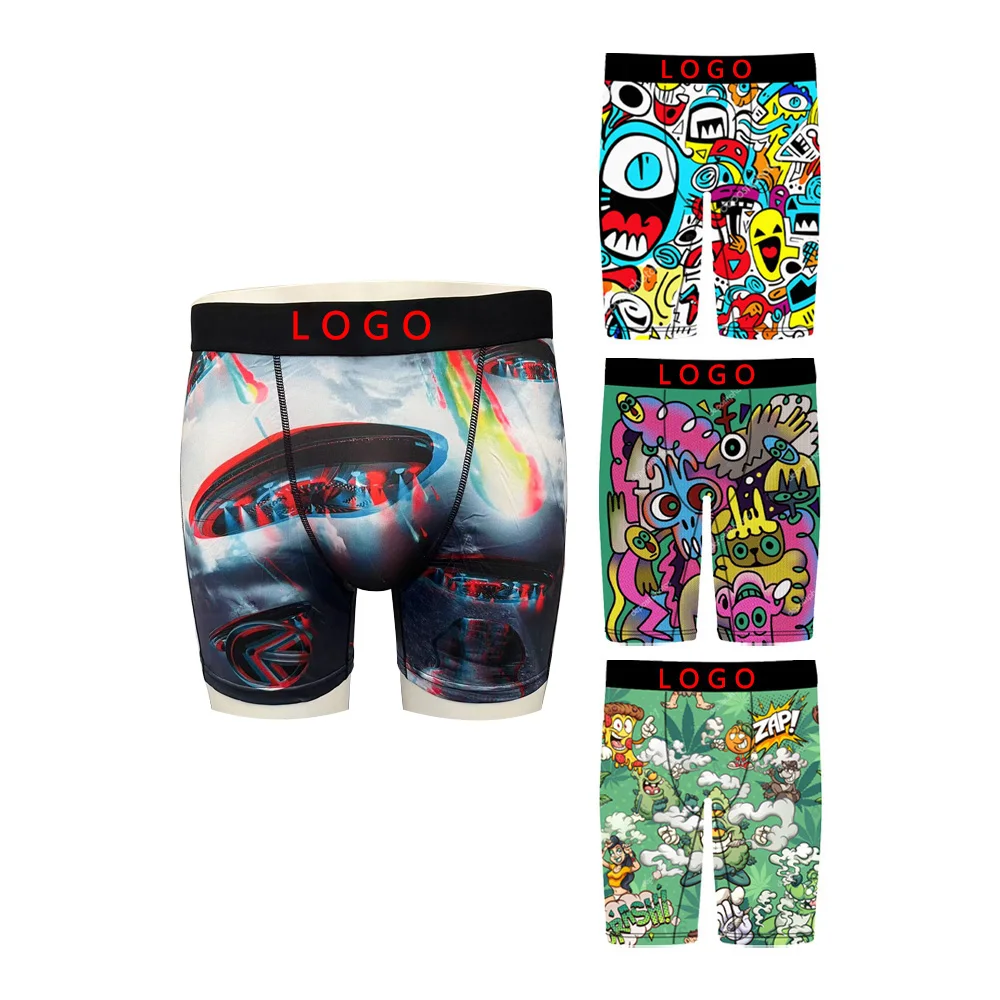 OEM Custom Premium Mens Boxer Briefs Trunks Plus Size boxers for men custom Casual Boxer Briefs