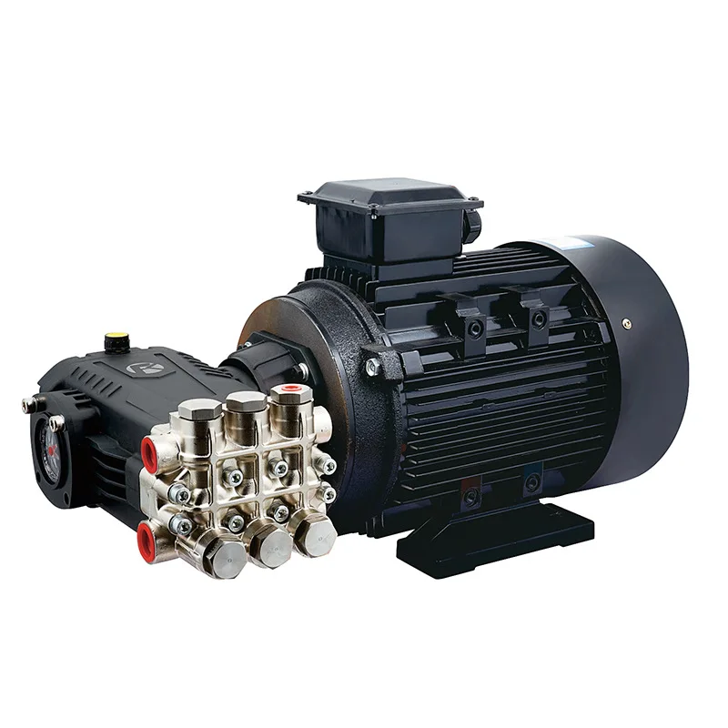 100bar 1450psi 26lpm 6.9gpm 5.5KW High Pressure Triplex Plunger Pump with Electrical Motor Car Washer Machine