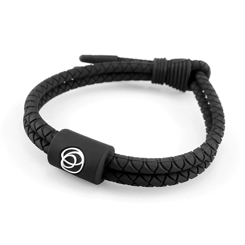 P025 charm designer brand wristband wrist bands new stylish woven bracelet with own logo  custom women band silicone bracelet