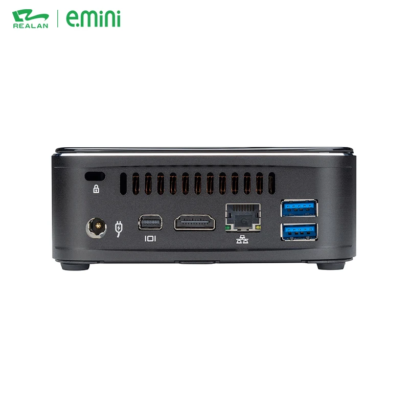 Realan Win 10 NUC intel Core i7 12V Desktop Mini PC Small Computer for office