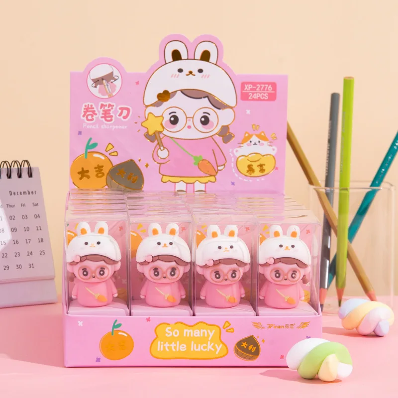 YIHENG animal fancy pencil sharpener stationeries for school supplies and students kids cartoon standard