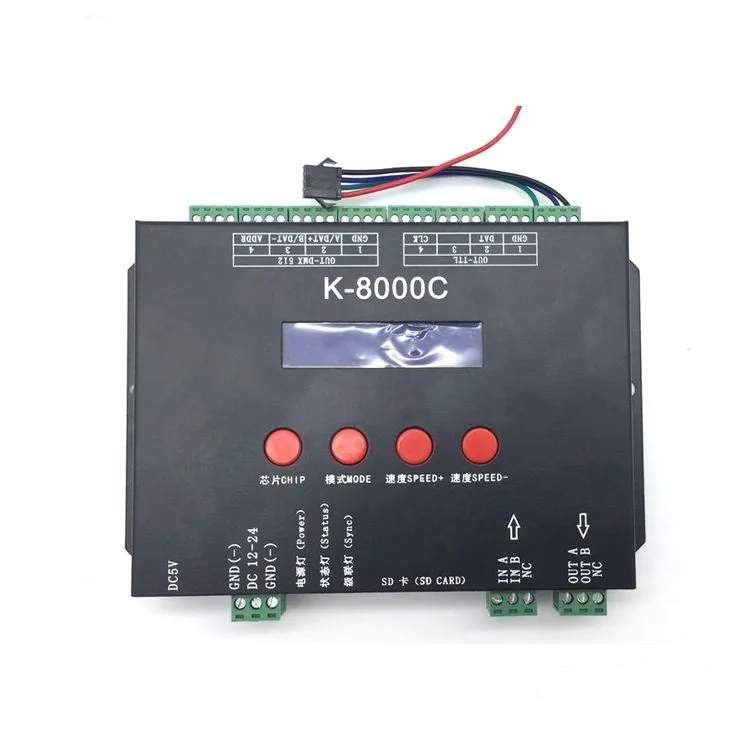 K-8000C Most Popular Led Sd Card Controller Led Light Chain Controller Programmable Led Controller