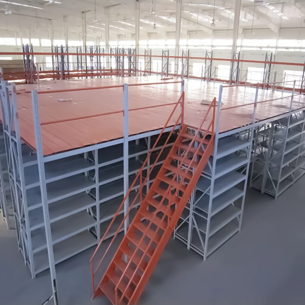 Mezzanine-Floor-Racking-System Multi Floor Supports Mengangkat Rak Penyimpanan Storage Racks & Shelving Unitsjuego De Ollas