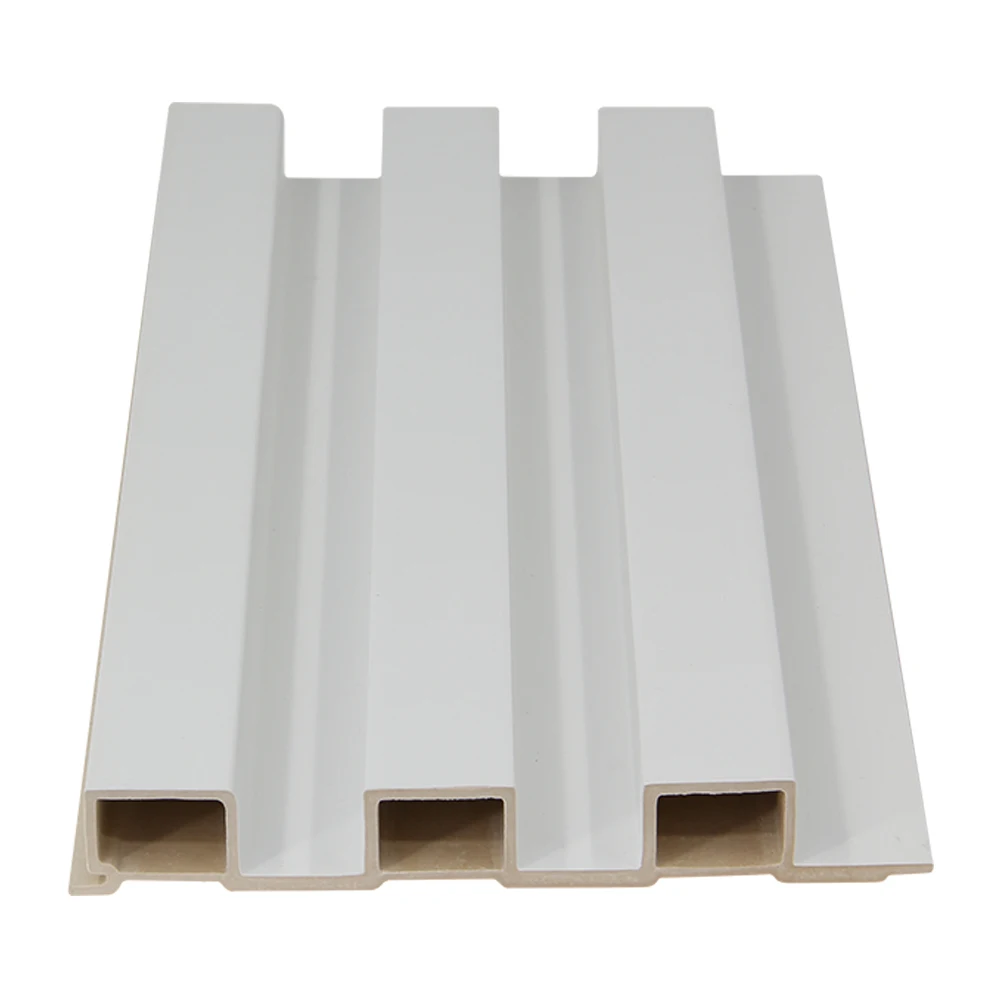 Crack Resistance TV Grille Background Home Decor WPC PVC Wood Plastic Composite Wpc Wall Boards Fluted Panel Wall Panel