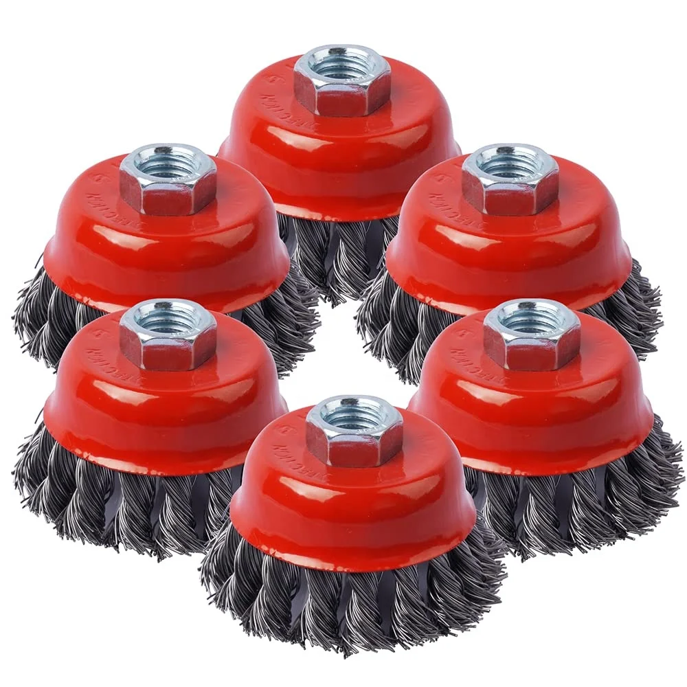 Wire brush high quality knotted wire brush for angle grinder wire cup brush types