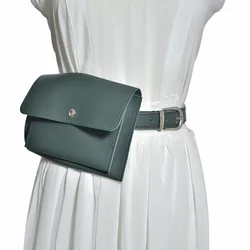 2022 New Double Layer Wide Waist Bag Belt Pin Buckle PU Faux Leather Belt Women Belt With Bag