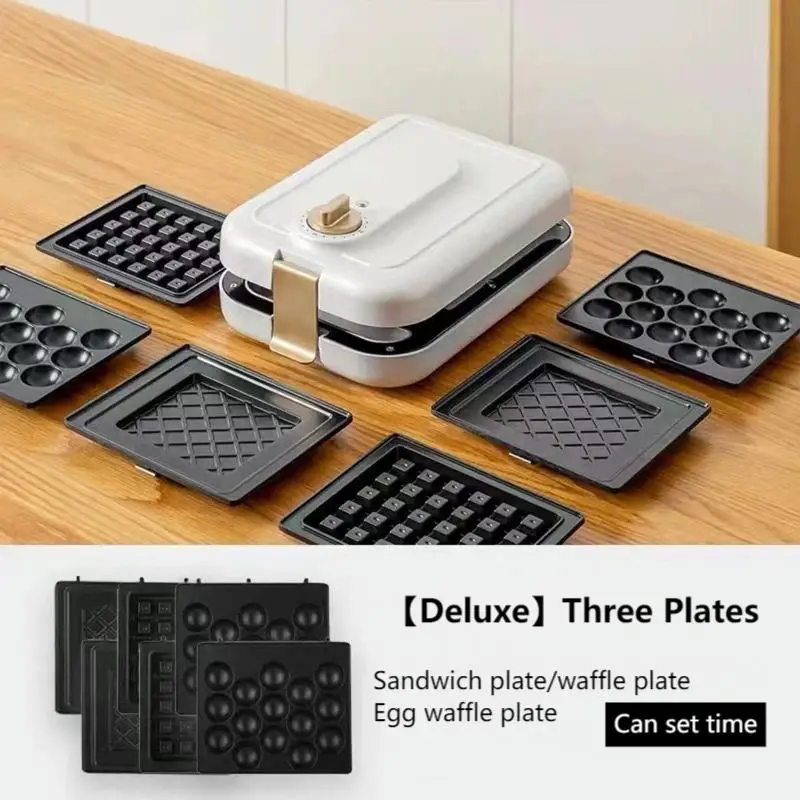 Smart Timing Detachable Waffle Maker Cheese Portable Breakfast Maker Toaster Electric Mini Sandwich Maker