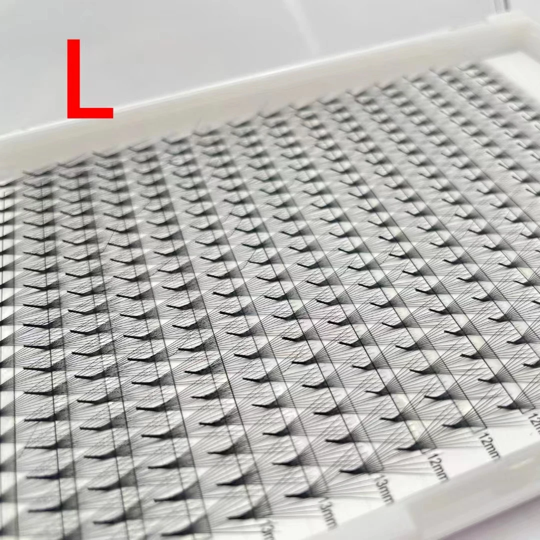 2024 new eyelash extensions 5D l shape lash l curl premade fan short stem 6d 8D 10D 12D 14D 20D with LC LD M curl premade fans